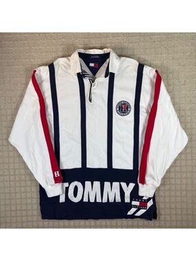Vintage Tommy Hilfiger Athletics Rugby Shirt Small 90s